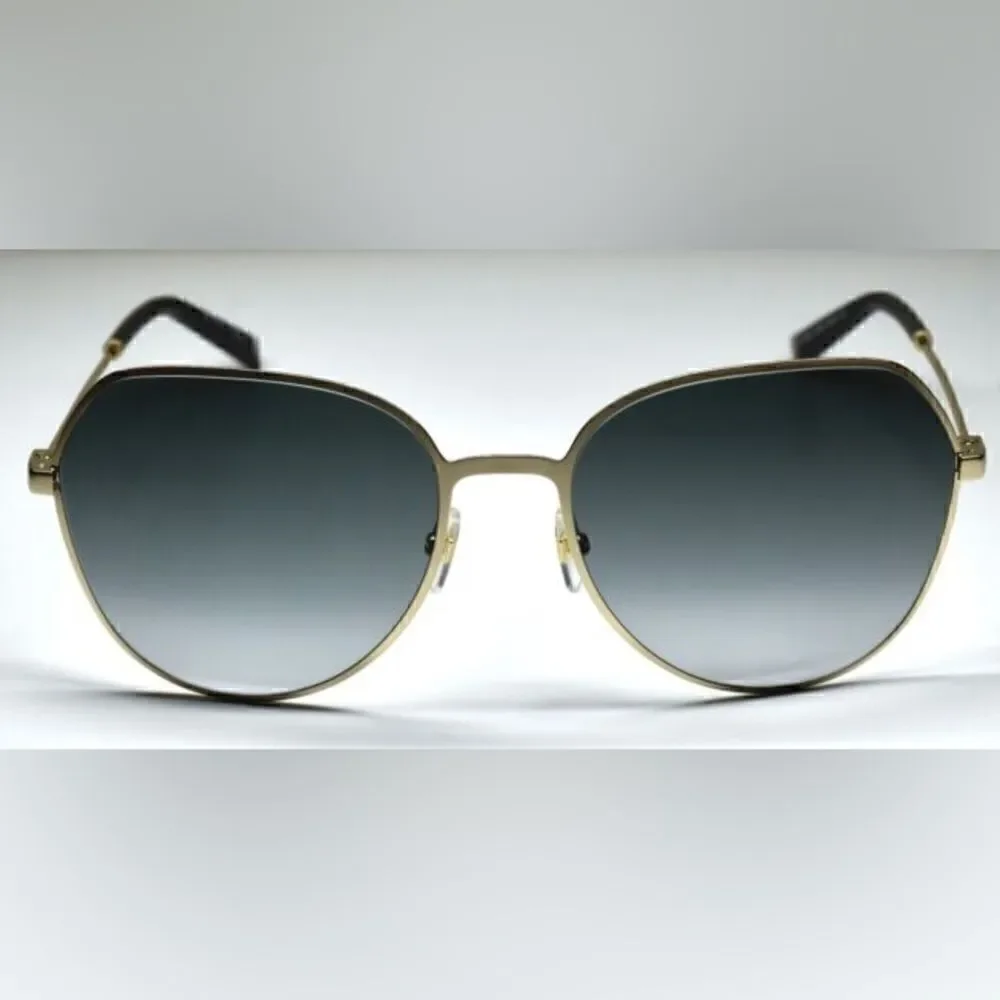 Givenchy NWT gv7158/s 60/19 Butterfly Gold Frame Grey Lens Sunglasses - Picture 3 of 10